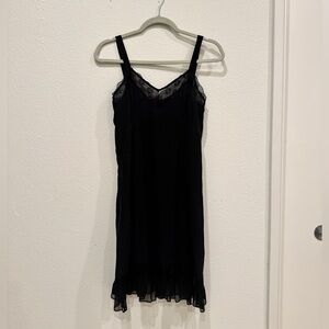 Rouje | Black Carole Slip Dress | 36